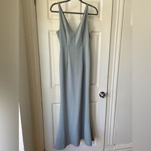 Lulu’s Melora Slate Blue Sleeveless Maxi Dress S